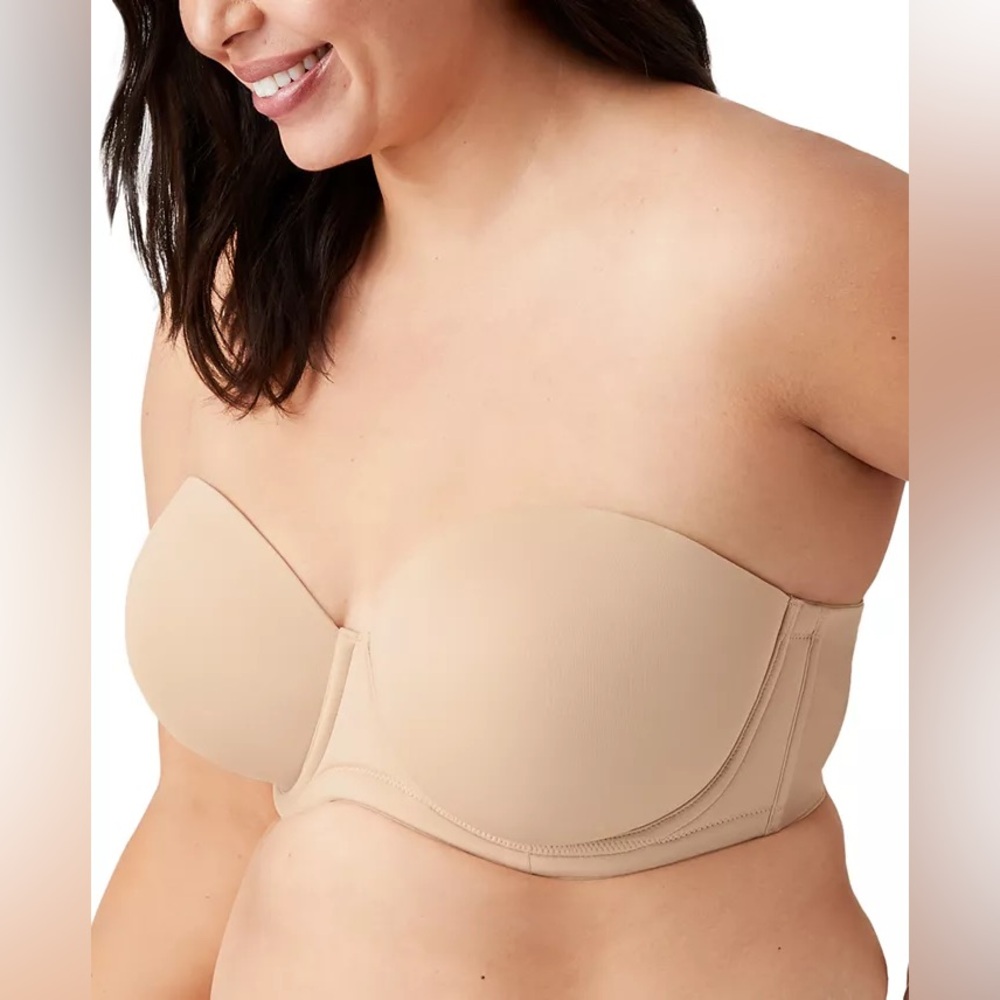 Wacoal Red Carpet Full Figure Underwire Strapless Bra 854119, Up To I Cup - Picture 3 of 9